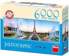 Dino Puzzle Pohled na Eiffelovku - PANORAMATICKÉ PUZZLE