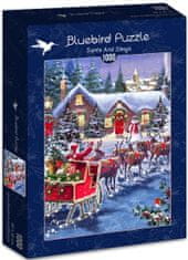 Blue Bird Puzzle Santa na saních