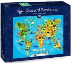 Blue Bird Puzzle Cestovatelská mapa - DĚTSKÉ PUZZLE