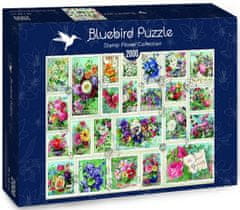 Blue Bird Puzzle Poštovní známky - Květy