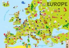 Blue Bird Puzzle Mapa Evropy - DĚTSKÉ PUZZLE