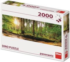 Dino Puzzle Svítání v lese - PANORAMATICKÉ PUZZLE