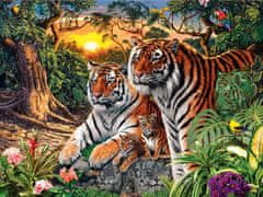 MasterPieces Puzzle Tygří rodinka - SVÍTÍCÍ PUZZLE