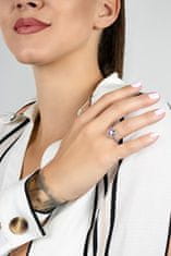 Brilio Silver Luxusní stříbrný prsten s růžovým zirkonem RI033W (Obvod 50 mm)