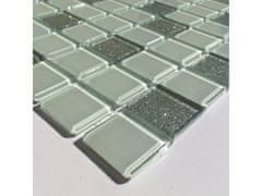 Pavemosa Skleněná mozaika mix bílo-šedá třpytivá MSN061P 297x297 mm