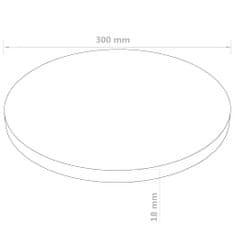Vidaxl Stolní deska kulatá MDF 300 x 18 mm