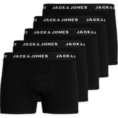 Jack&Jones Plus 5 PACK - pánské boxerky JACBASIC 12202879 Black (Velikost XXL)
