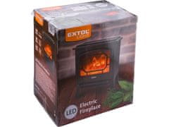 Extol Light Elektrický krb (43420) s plápolajícím ohněm LED a topením, 1800W