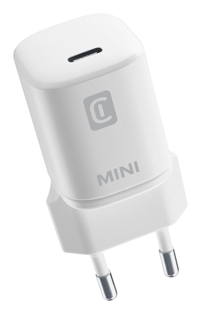 CellularLine Síťová nabíječka Mini s USB-C portem, 20W, bílá ACHIPHUSBCPD20MINW