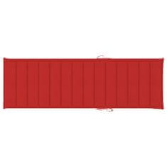 Greatstore Poduška na zahradní lehátko červená 200 x 60 x 4 cm textil