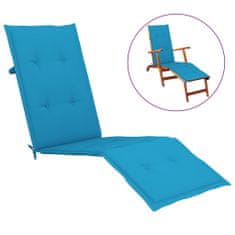 Greatstore Poduška na polohovací židli modrá (75+105) x 50 x 4 cm