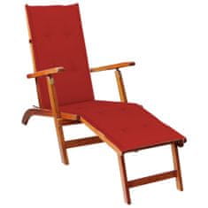 Greatstore Poduška na polohovací židli červená (75+105) x 50 x 4 cm