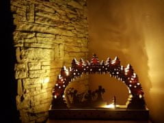 IDARY Dřevěný Vánoční LED betlém- Andělé
