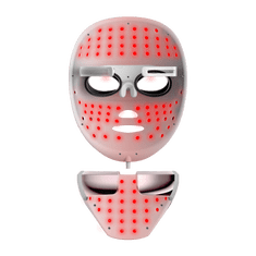 Opera Milux Premium. Anti-age LED maska pro péči o pleť obličeje a krku. Léčba akné, zaníceného akné a mastné pokožky. Vesmírná technologie na metabolické omlazení obličeje a léčbu zaníceného akné.