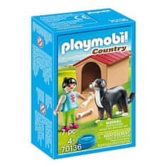 Playmobil Švýcarský salašnický pes v boudě , Statek, 7 dílků