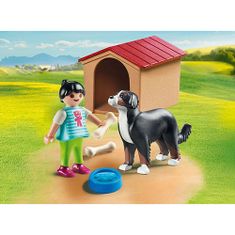 Playmobil Švýcarský salašnický pes v boudě , Statek, 7 dílků