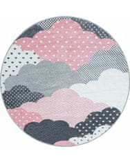 Ayyildiz Dětský kusový koberec Bambi 820 pink kruh 120x120 (průměr) kruh