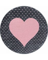 Ayyildiz Dětský kusový koberec Bambi 830 pink kruh 120x120 (průměr) kruh