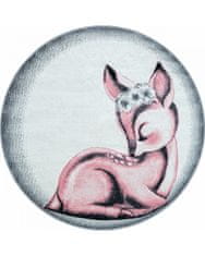 Ayyildiz Dětský kusový koberec Bambi 850 pink kruh 120x120 (průměr) kruh