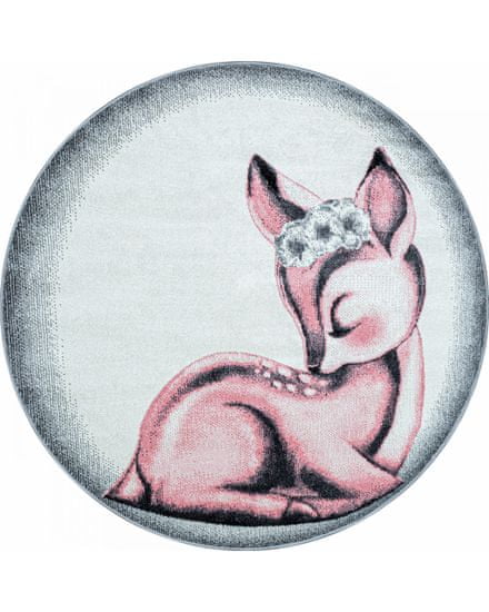 Ayyildiz Dětský kusový koberec Bambi 850 pink kruh