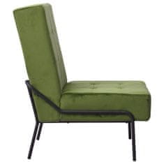 Greatstore Relaxační židle 65 x 79 x 87 cm světle zelená samet