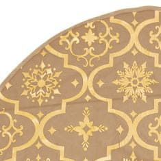 Vidaxl Luxusní podložka pod vánoční stromek s punčochou žlutá 122 cm