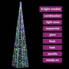 Vidaxl Akrylový dekorativní světelný LED kužel vícebarevný 90 cm