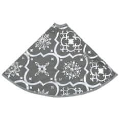 shumee Luxusní podložka pod vánoční stromek s punčochou šedá 90 cm