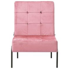 Greatstore Relaxační židle 65 x 79 x 87 cm růžová samet