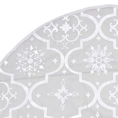 Greatstore Luxusní podložka pod vánoční stromek s punčochou bílá 90 cm