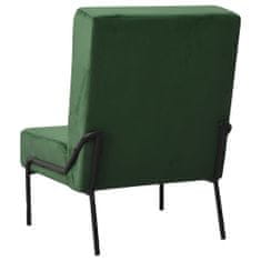Greatstore Relaxační židle 65 x 79 x 87 cm tmavě zelená samet