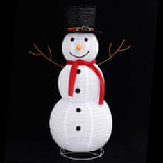 shumee Dekorativní vánoční sněhulák s LED luxusní tkanina 120 cm