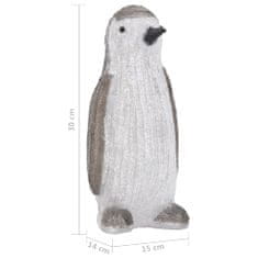 Vidaxl Vánoční akrylový tučňák s LED vnitřní i venkovní 30 cm