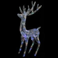 Greatstore XXL Akrylový vánoční sob 250 LED 180 cm barevný