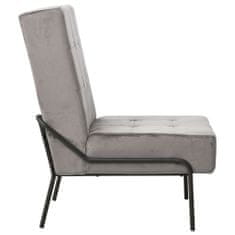 Greatstore Relaxační židle 65 x 79 x 87 cm světle šedá samet