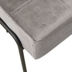 Greatstore Relaxační židle 65 x 79 x 87 cm světle šedá samet
