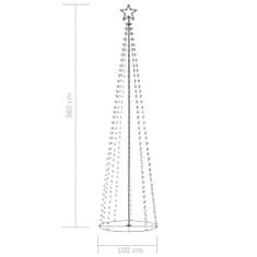 Vidaxl Vánoční stromek kužel 400 barevných LED diod 100 x 360 cm