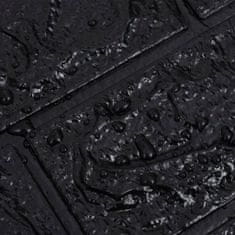 Greatstore 3D tapeta cihly samolepící 10 ks černá