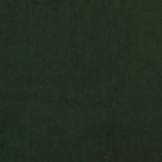 Greatstore 2místná rozkládací pohovka s podnožkou tmavě zelená samet