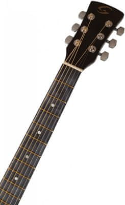 krásná elektroakustická kytara soundsation Yosemite DNCE-SB dreadnought velké rezonantní tělo ze smrkového dřeva standardní menzura rozeta poziční tečky western styl