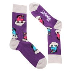 Represent Represent 0605 veselé ponožky unicorn Barva: fialová, Velikost: 39-42