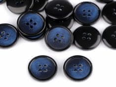 Kraftika 20ks (32&quot;) modrá tmavá knoflík s jemnou patinou