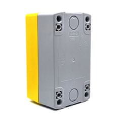 Tracon Electric Krabicová sestava k tlačítkům žlutá - 2x otvor 70x127x65mm