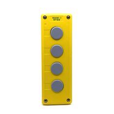 Tracon Electric Krabicová sestava k tlačítkům žlutá - 4x otvor 70x207x65mm