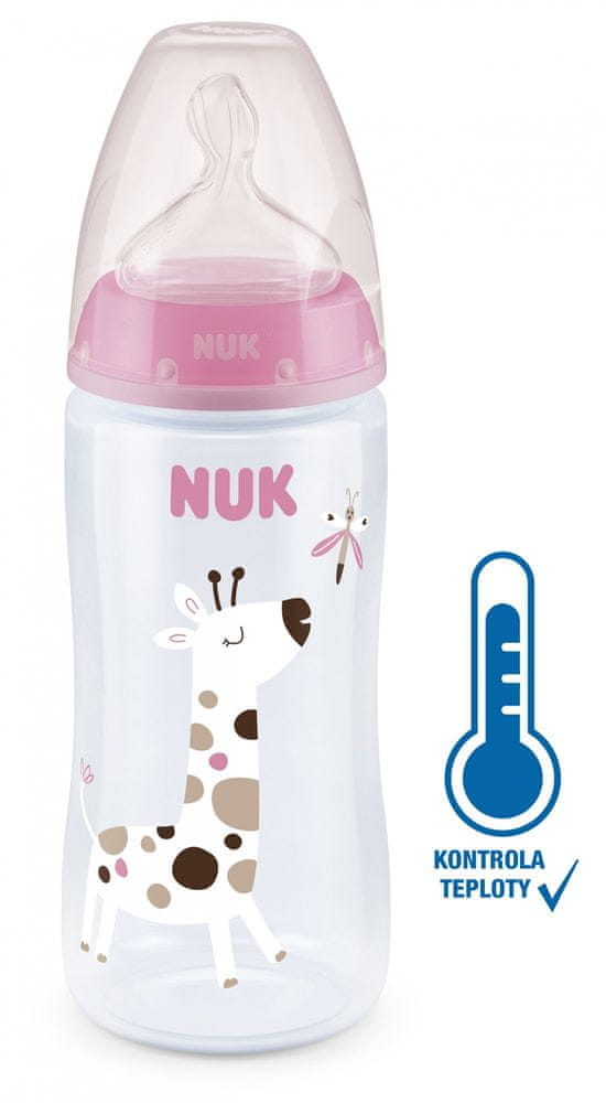 Levně Nuk FC+ láhev s kontrolou kvality 300 ml růžová