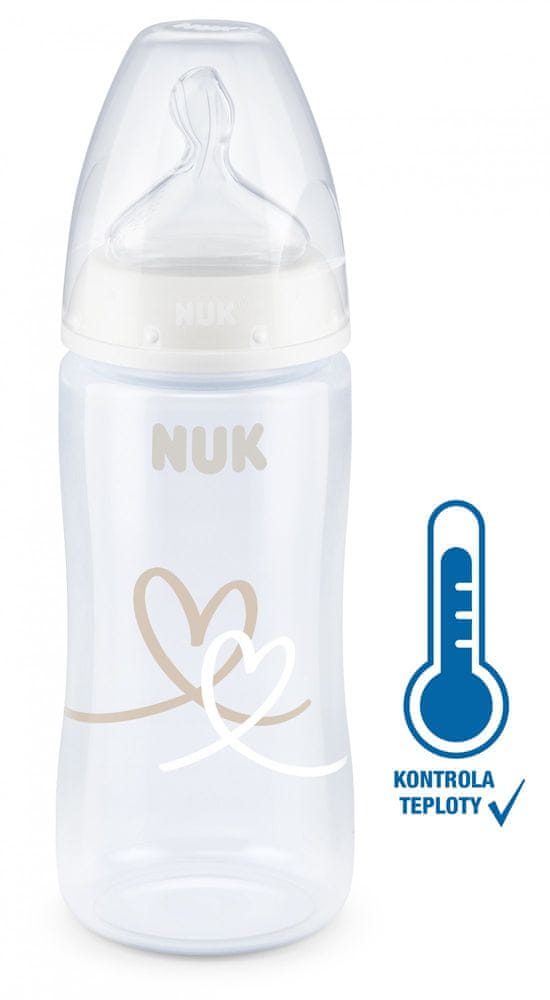 Levně Nuk FC+ láhev s kontrolou kvality 300 ml bílá