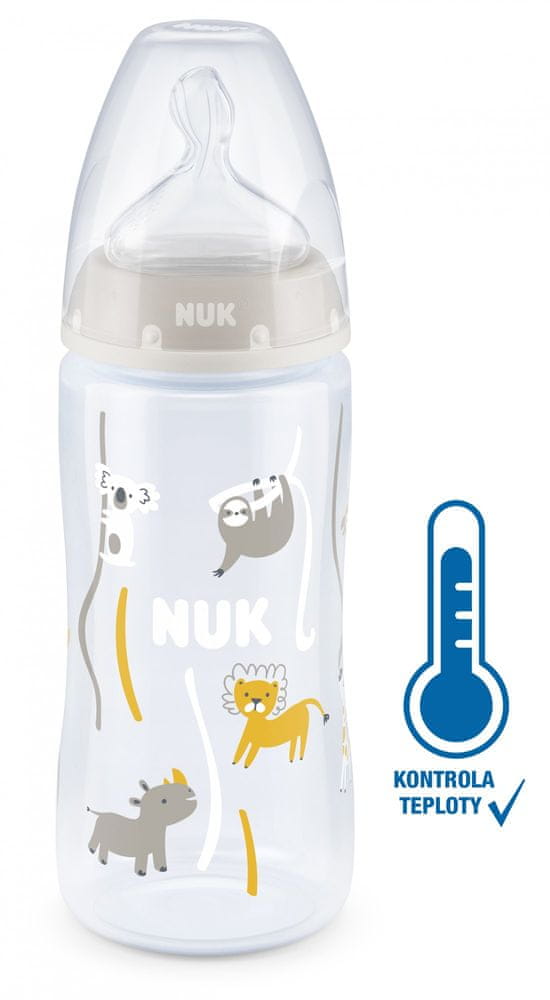 Levně Nuk FC+ láhev s kontrolou kvality 300 ml béžová