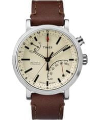 Timex Metropolitan+ TW2P92400, s hnědým koženým řemínkem