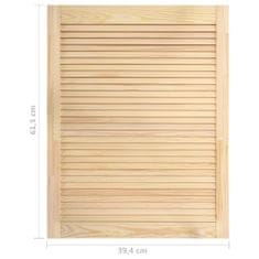 Vidaxl Lamelové dveře 4 ks masivní borové dřevo 61,5 x 39,4 cm