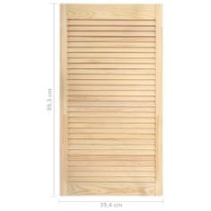 Vidaxl Lamelové dveře 4 ks masivní borové dřevo 99,3 x 39,4 cm